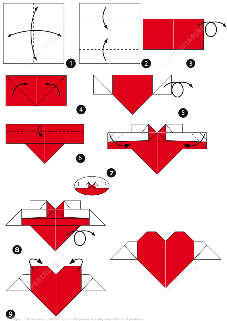 origami heart instructions easy